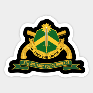 8th Military Police Brigade w Br - Ribbon Sticker